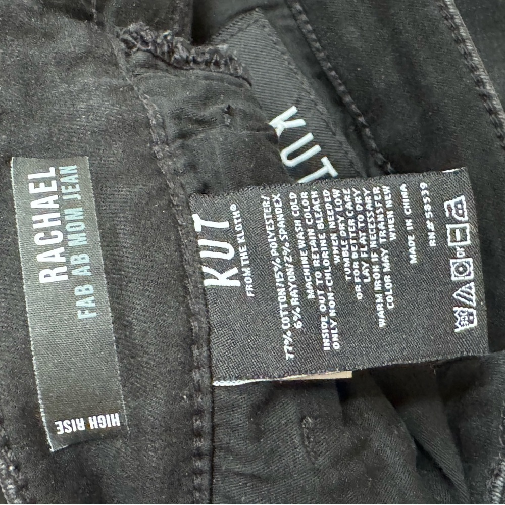 Kut Fab Ab Mom Jeans Black Size 4 - Picture 9 of 9